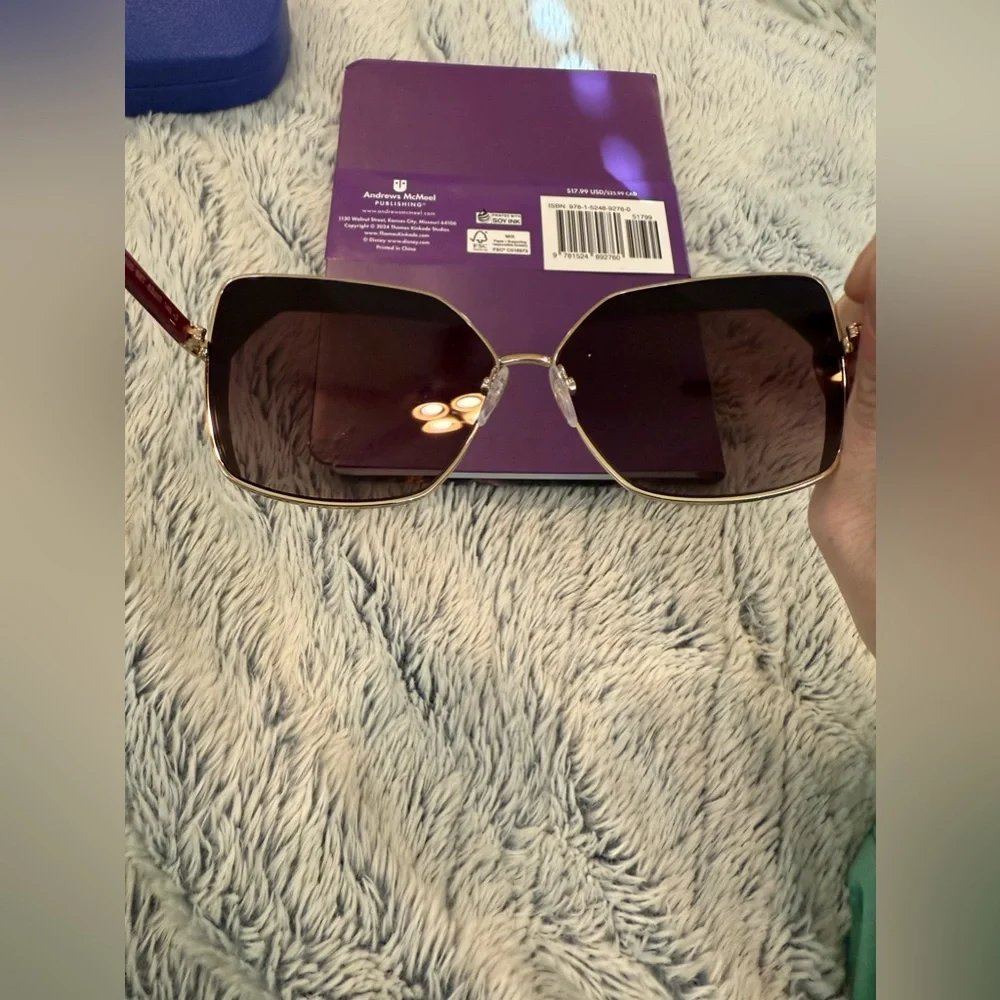 🕶️ EMILIO PUCCI WOMEN RED SUNGLASSES METAL SQUARE GRADIENT EYEGLASSES🕶️ - Picture 8 of 11